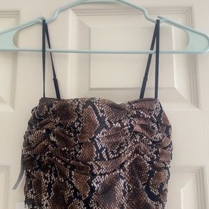 Aritzia Babaton dress python snakeskin print size 4 bodycon luxor